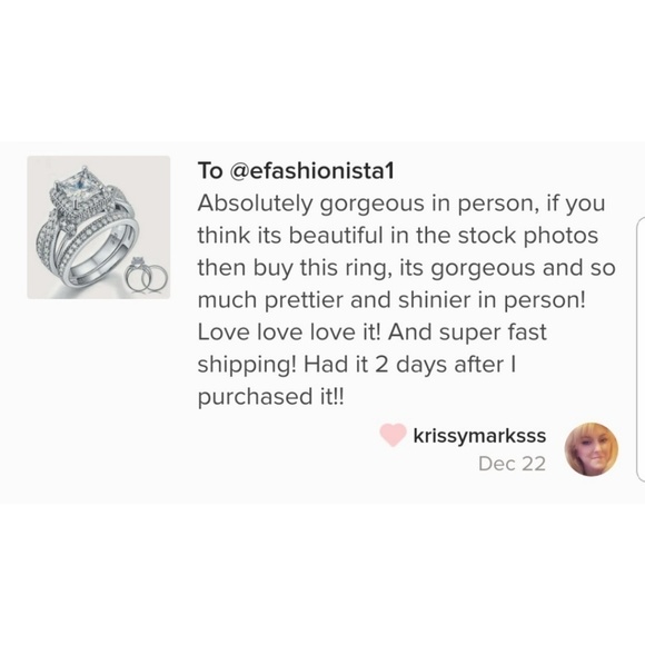 925 Sterling Silver 1.5 Carat Diamond Ring Set - Picture 7 of 10